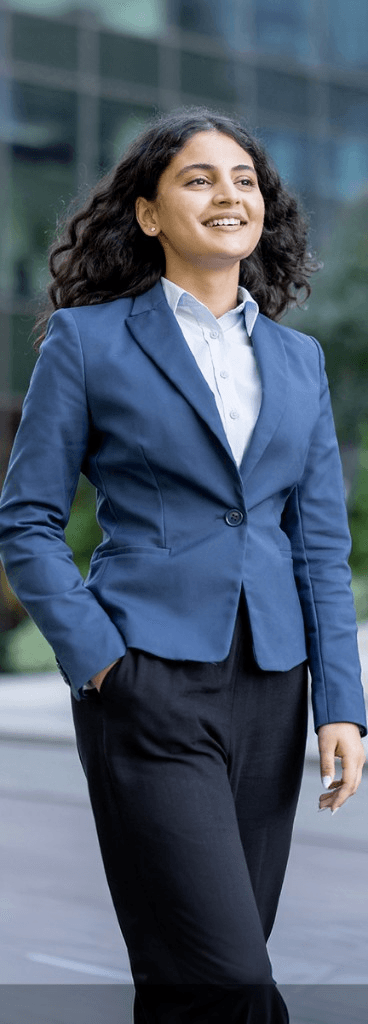 Professional smiling confidently outdoors